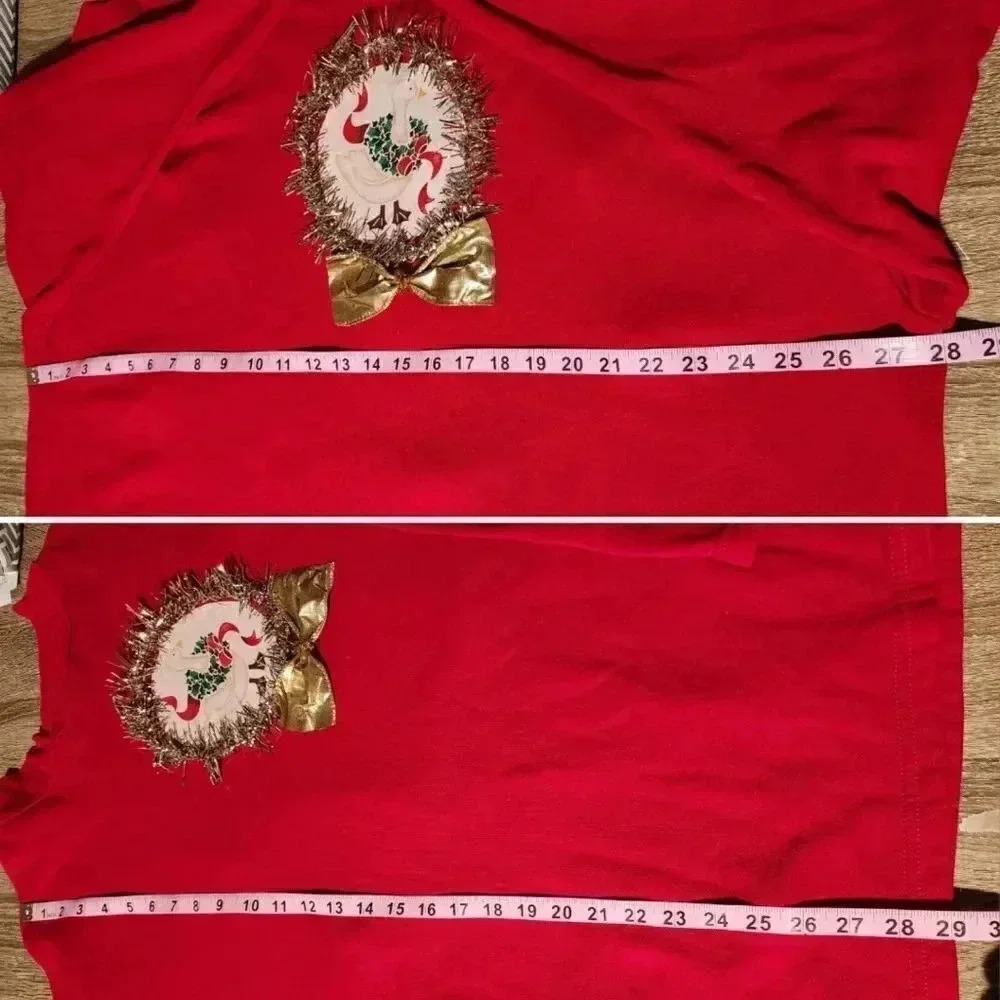 1 of a Kind Custom Handmade Ugly Christmas Sweater Glitter Bears Women's Plus 3X - Picture 10 of 10